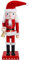 PRETYZOOM Christmas Nutcracker Decorations - 25cm Wooden Santa Figure With Bell - Christmas Tree Ornaments & Soldiers Figure Decor