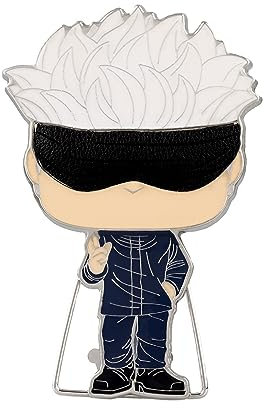 Funko Pop! Large Enamel Pin ANIME: Jujutsu Kaisen - Satoru Gojo Emaille-Nadeln - Niedliche Brosche Zum Sammeln - Für Rucksäcke & Taschen - Geschenkidee - Offizielle Handelswaren - Anime Fans
