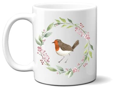 online-hut - Kaffeetasse - Tasse - Lieblingstasse - Rotkehlchen - Geschenkidee - LT-53