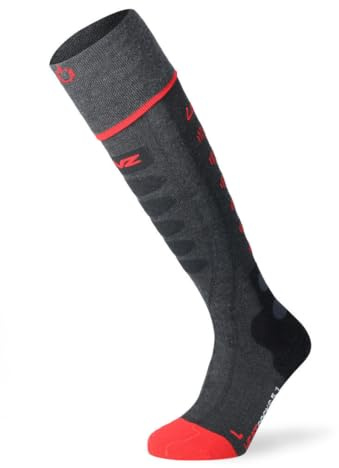 Lenz Heat Sock 5.1 Toe Cap Uppvärmda strumpor, schwarz/rot, 39-41