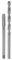 sourcing map Tap & Bit Sets, M8 x 1.25 H2 Straight Flute Machine Thread Milling Tap 100mm Extra Long, 8mm High Speed Steel (HSS) Twist Drill Bit