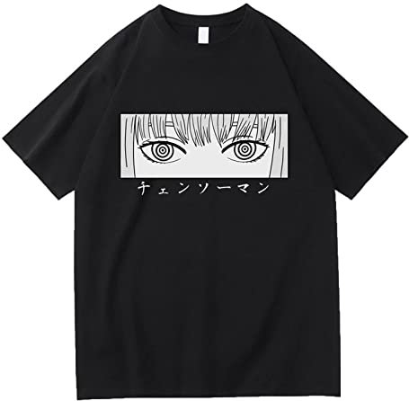 Short-Sleeved Japanese Manga Chainsaw Man Chainsaw Man Round Neck Casual Loose Short-Sleeved T-Shirt Men and Women
