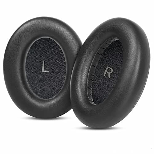 TaiZiChangQin Momentum 4.0 Upgrade Ohrpolster Ersatz Ohrpolster Kompatibel mit Sennheiser Momentum 4 Wireless Kopfhörer Protein Leder Ohrpolster Schwarz