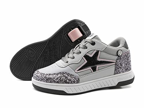 BREEZYROLLERS 2231411, Rollschuh, Schuhe mit Rollen, 2-in-1 Kinderschuhe, Skateboardschuhe, Sneakers (eu_Footwear_Size_System, Big_Kid, Numeric, medium, Numeric_38