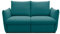 DOMO. collection Sofa Cloud Box, 2-Sitzer mit Schlaffunktion und Boxspringfederung, 2er Couch mit Bettauszug, Schlafsofa, Boxspringsofa 180 x 97 x 100 cm (BxTxH), türkis
