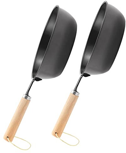 BCOATH 2stücke Holzkohlebrennertopf Für Camping Mit Rutschfestem Holzgriff Geeignet Als Grillkohletopf Und Holzkohleanzündertopf Aus Robustem Material Für Outdoor-feuertöpfe