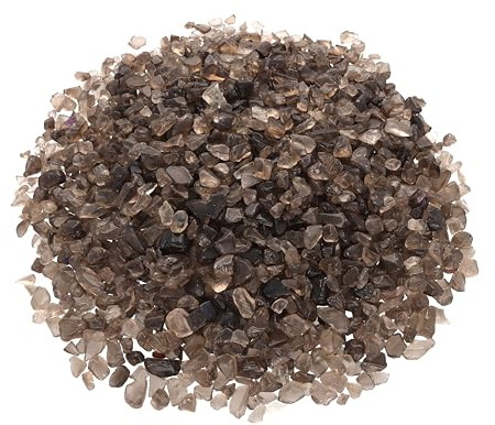 Rauchquarz Mini Trommelsteine 100 g Edelsteine Heilsteine echter Stein | Inkl. Edelsteinkarte | 3-5 mm Durchmesser | 100% naturbelassen