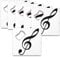 Apribottiglie sotto vetro - Spartiti musicali per solfeggio in chiave di violino - Set di 6 (92 x 92 mm)