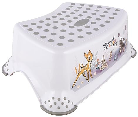 keeeper Bambi Tritthocker, Ab ca. 3 bis ca. 14 Jahre, Anti-Rutsch-Funktion, Tomek, Nordic White (Weiß)