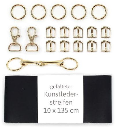 Hobby Horse Trensen Set ◆GOLD EDITION◆: DIY Materialset mit schwarzem Leder (ohne Anleitung)
