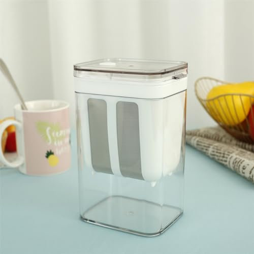 Yogurt Strainer 1.1L PA-Free Cheese Strainer Fine Mesh Yogurt Filter with a Fine Mesh Bag and Lid Leakproof Clear Yoghurt Strainer for Making Thick Greek Yogurt Soybean Milk Coffee Juice