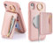 Havaya iPhone XR Case Compatible with Magsafe Case for iPhone XR with Detachable Card Holder Magnetic Zip Wallet for Women and Men - Pink