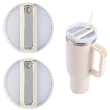 Stanley 2 Pcs Cup Accessories, 40 Oz Tumbler Lids, Spill Proof and Splash Resistant, Compatible with Stanley 40oz Cup, Straw Hole