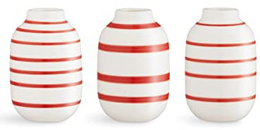 HAK KÄHLER Kähler Design - Omaggio Vase Mini, Scarlet 3 Stück, 8 cm
