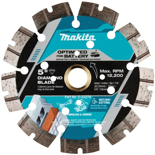Makita E-23276 5 Thin Kerf Diamond Blade, Segmented, General Purpose