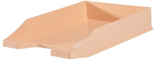 HAN Briefablage Klassik, 1 STÜCK Schreibtisch Organizer, Bürobedarf, Ablagefächer, Büromaterial, Briefkorb, Dokumentenablage, bis Format A4/C4, 1027-X-881, pastellorange