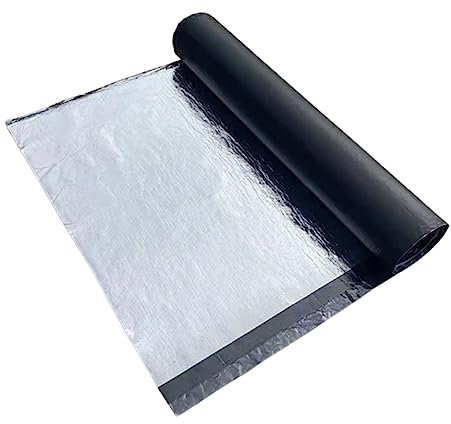 Self-Adhesive Asphalt Tape,Roof Repair Aluminium Foil Bitumen Tape,Waterproof Leak Repair Tape Outdoor Sealant Tape,for Roof Flashing,Gutter Leak Repair,W x L (1x4m(3.28x13.1ft))