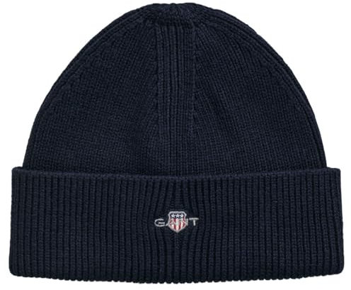 GANT Unisex Kinder Shield Cotton Beanie Mütze, Evening Blue, Standard