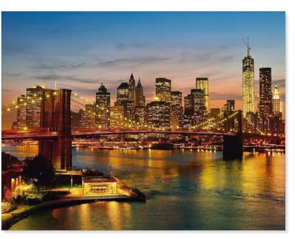 Puzzle 1000 Teile Erwachsenen Puzzle，New York，Kind Aus Papier Puzzle Panorama Art DIY Leisure Game Fun Geschenk Spielzeug Geeignete Freunde Familie（38x26cm）-B72