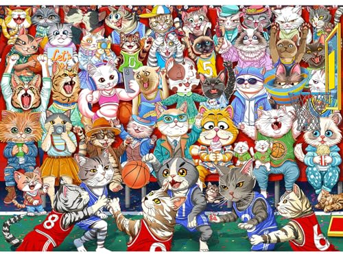 Puzzle 1000 pièces, Un Puzzle Difficile, Puzzle 1000 pièces pour Adultes pour Toute la Famille, Cadeaux pour Femmes, Cadeaux pour Hommes, thème : Jeu de Basket-Ball
