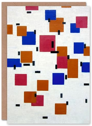 Artery8 Piet Mondrian Art Card Composition in Colour A De Stijl