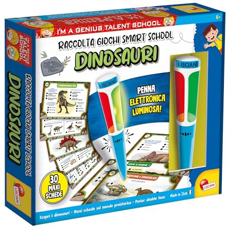 Lisciani Giochi – I'm a Genius Sammelkartenspiele Smart School Dinosaurier, 113866