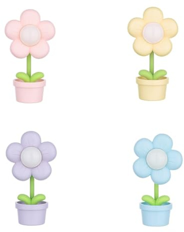 Paaruter Mini Flower Night Light Cute Small Table Lamp Desktop Decoration Bedroom Atmosphere Light Children'S Toy