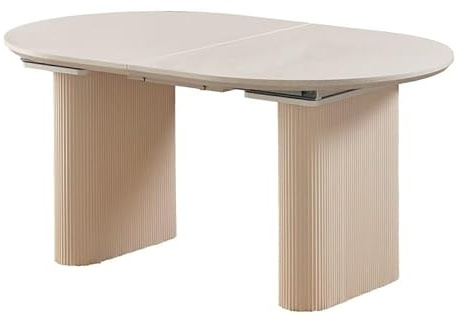 DRW Rechteckiger ausziehbarer Esstisch aus Holz in Beige, 76 x 200 x 100 cm