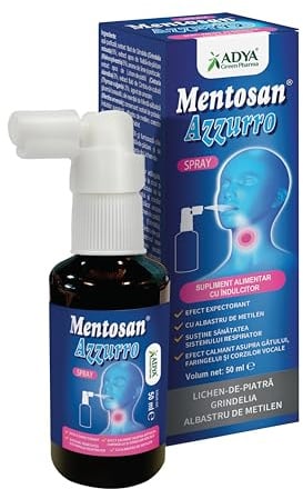 Mentosan Azzurro Natürliches Mundspray mit Propolis, Vitamin C und Kräutern, 50 ml