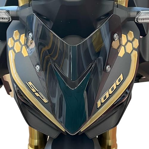 LABELBIKE 3D Aufkleber Motorrad Frontschutzbügel kompatibel mit Honda | Hornet 1000 2025, Harzschutz, Kratzfest, Dekoration, Gold