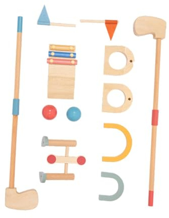 Zanthicia Lustiges Minigolf Set für Kinder – 2 Spieler Spielset – Sportgeschenk – Einzigartiges Minigolf Abenteuer für Kleinkinder – Golfspielen fördert die motorischen Fähigkeiten von Kindern