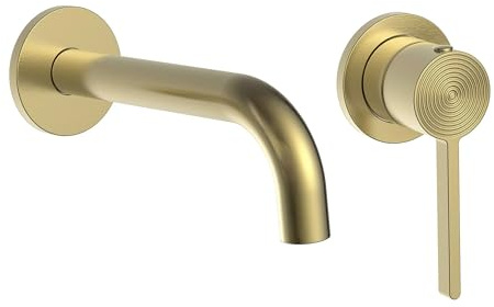Rea - Verdeckter Waschbeckenhahn Foster + Box, Gebürstetes Gold, 17X22,5X11,5Cm