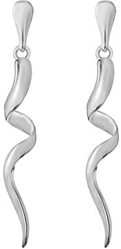 Tuscany Silver Women's Sterling Silver Swirl Drop Earrings
