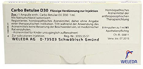 CARBO BETULAE D 30 Ampullen 8X1 ml