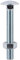 TIMco 08100 CBP BZP Boulon et écrou hexagonal – Argent (boîte de 4), 08100CBP