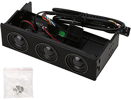 H&D Hyaline&Dora Stereo Speaker PC Front Panel Computer Case Built-in Mic Music Loud speaker space saving Front panel speaker for desktop
