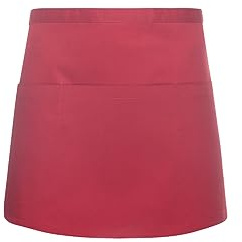 Karlowsky BVS 3 PURE Vorbinder BASIC mit Tasche, 65% Polyester/35% Baumwolle, Rot, Einheitsgröße