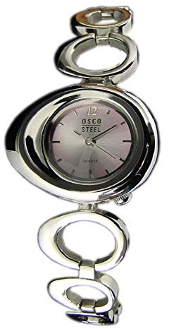 OSCO Steel Damen-Armbanduhr Analog Quarz mit Edelstahlarmband 4211