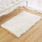 QINGLOU Peau de Mouton synthétique,Cozy Sensation comme véritable Laine Tapis en Fourrure synthétique, Fluffy Soft Longhair Décoratif Coussin de Chaise Canapé Natte (Blanc, 75 x 120cm)