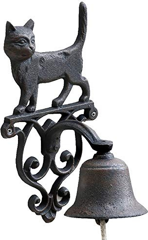 Glocke Gusseisen Wandmontage Türglocke Gartenglocke Katze Hund Vogel Farbe Katze