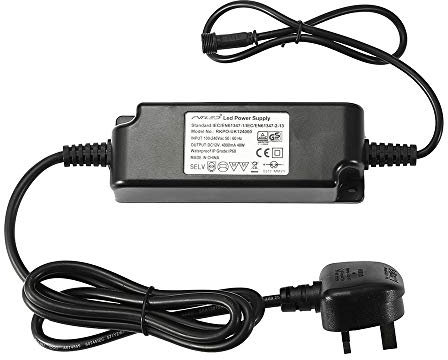 INDARUN LED Driver Adapter 30W 12V, Low Voltage Power Supply Transformer for LED Decking Lights, IP67 Waterproof, 5A Constant Current