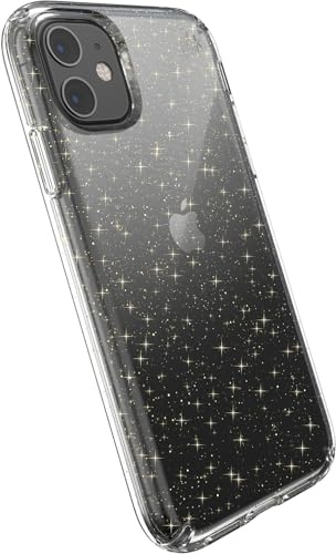 Speck iPhone 11 Schutzhülle Funkeln Handyhülle Schützende Hülle Tasche Dünne Schale Hardcase Beständig für Apple iPhone 11 - Presidio Clear + Glitter - Transparent/Glitzer