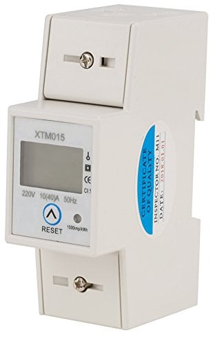 Stromzähler 1 Phasen, 220 V 10 (40) A Digitaler Energiezähler 1 Phasig, 2-Draht 2P DIN Schienen Stromzähler Manueller Elektronischer Zähler