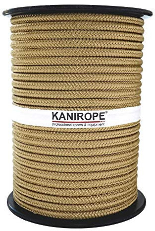 Kanirope® PP Seil Polypropylenseil MULTIBRAID 14mm 100m Farbe Gold (1345) 16x geflochten