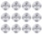 33cm Plastic Christmas Charger Plates (Silver - Mosaic, 12)