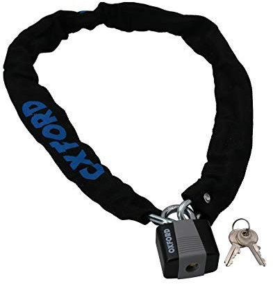 40mm Padlock & Chain 6 x 900mm Bike Cycle Cloth Sleeve Security Lock 2 Keys