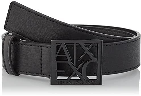 Armani Exchange Damen Black Susi Medium Belt, Schwarz, 75
