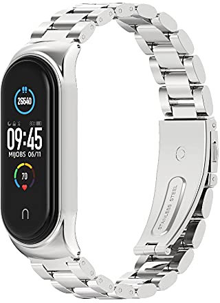 Mi Band 5 Armband Mi Band 6 Ersatzarmband Edelstahl Metall Armband Armband Zubehör für Xiaomi Mi Band 4 Mi-Band 3