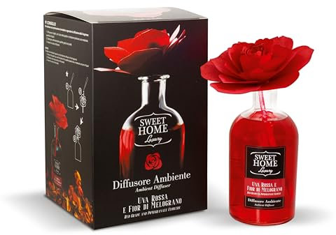 Sweet Home Collection Luxury Profumatore Ambiente Con Fiore Uva Rossa e Melograno 250 ml
