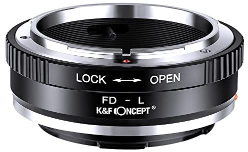 K&F Concept Objektivadapter FD-L Manueller Fokus Kompatibel mit Canon FD & FL 35mm Objektiv auf L Mount Kameragehäuse.